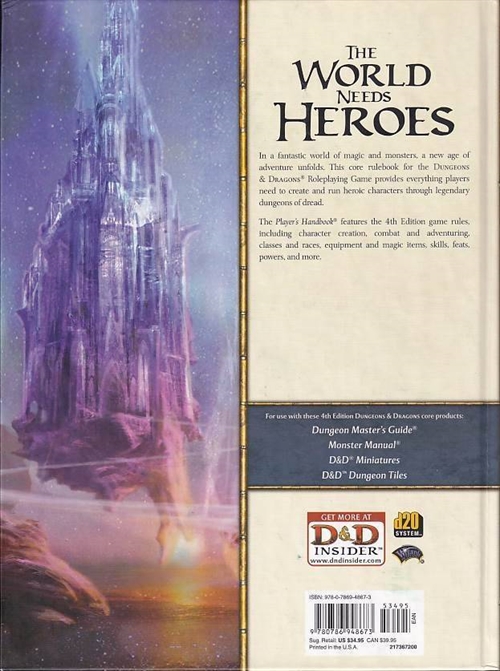 Dungeons & Dragons 4th - Players Handbook (Genbrug)